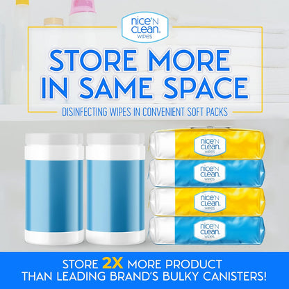 Disinfecting Surface Wipes 72Ct | Cleans & Disinfects Home & Kitchen Surfaces | Lemon Scent