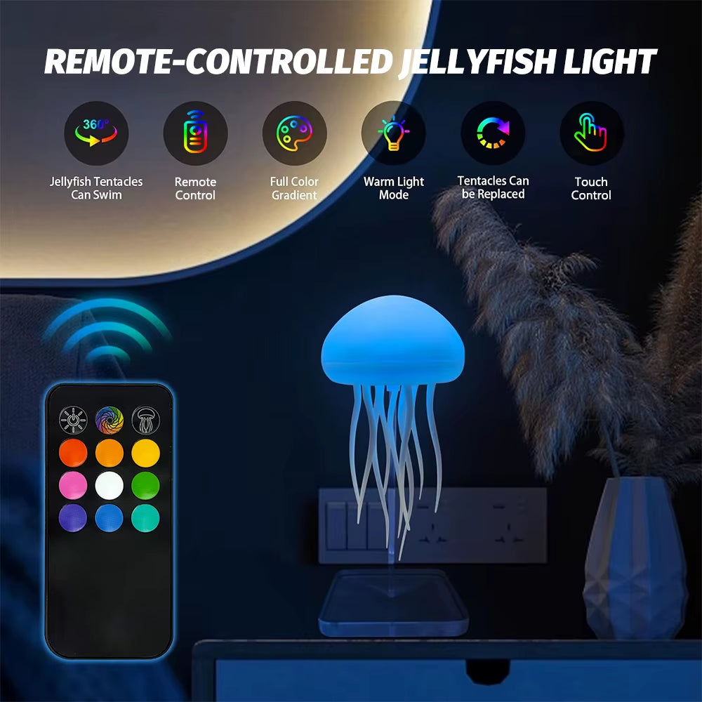 3. Cute ambient lighting jellyfish LED lamp – Faizoq
