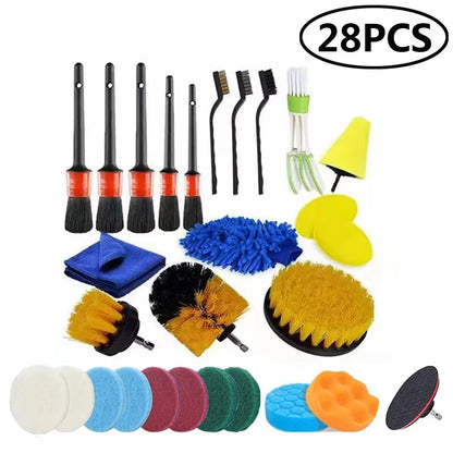 Electric Drill Brush Accessories a Set of Electric Car Wash Brush Car Polisher Kitchen Cleaning Kit Toilet Cleaning Tools