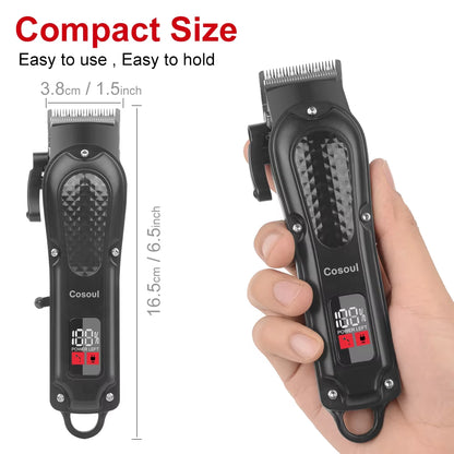 Hair Clipper Compact Size Hair Trimmer Electric Beard Trimmer LED Display Hair Length Adjustable Big Capacity Battery