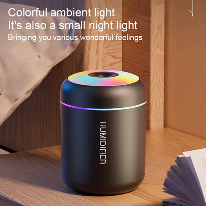 180ML Mini Air Humidifier USB Aroma Diffuser Essential Oil Purifier Mist Maker Colorful Lights Humidificador for Home Car Office