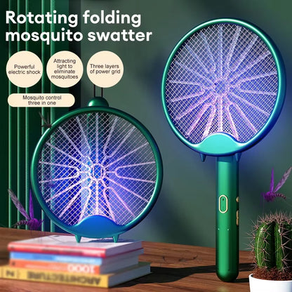 2. Foldable mosquito swatter with insect killer lamp for home – Faizoq 
