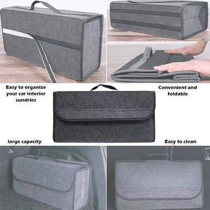 1Pc Car Storage Felt Box for Dark Gray anti Slip Storage Tools Towels Car Accessories Universal Foldable High-Quality Felt Box