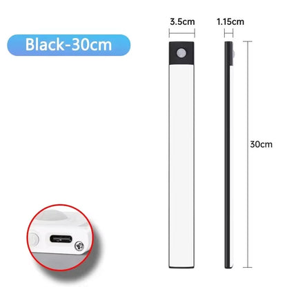 Cabinet Lights Motion Sensor LED Wireless USB under Ultra Thin Night Light for Kitchen Cabinet Bedroom Wardrobe Indoor Lighting