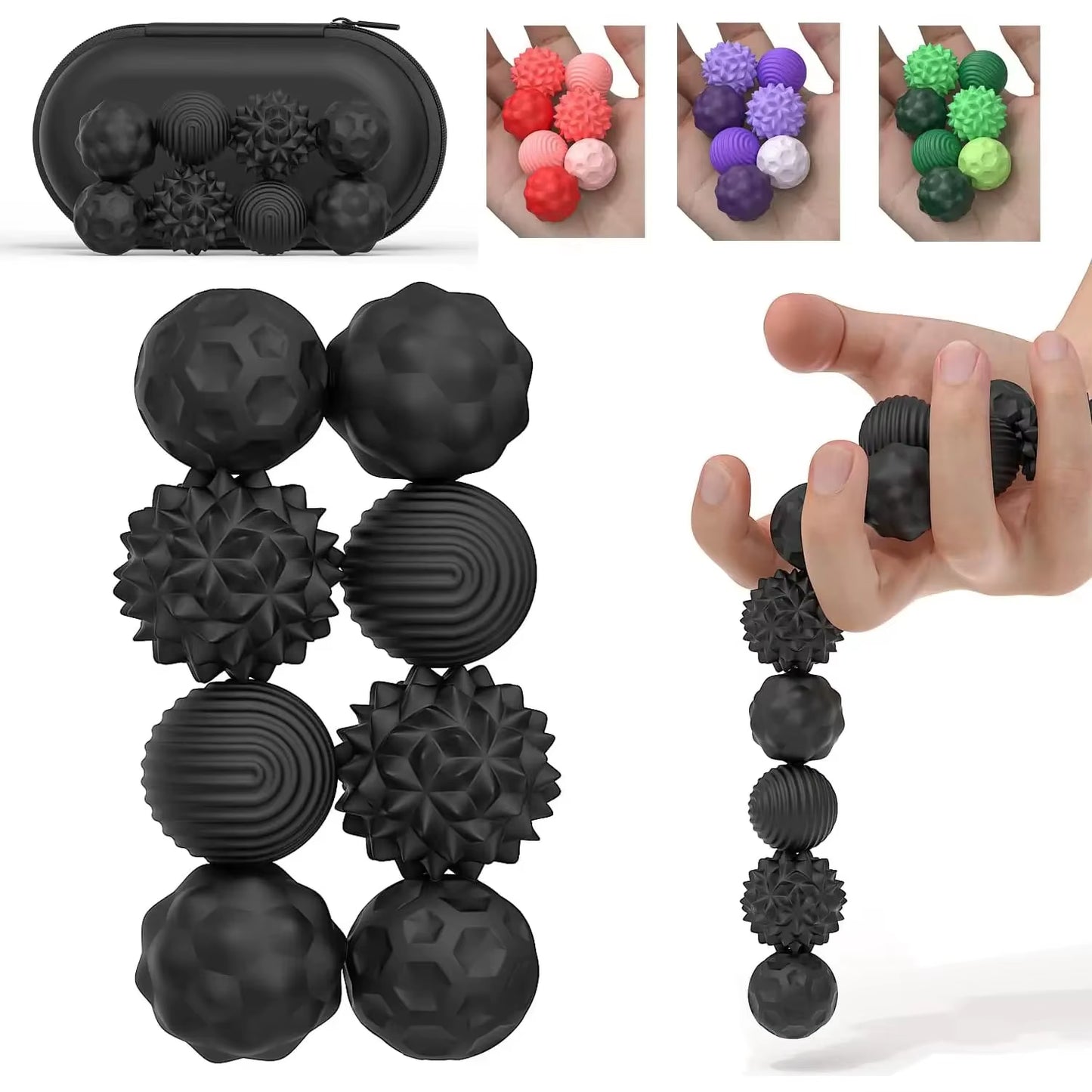 2. Portable silicone worry balls for autism calming and focus – Faizoq
