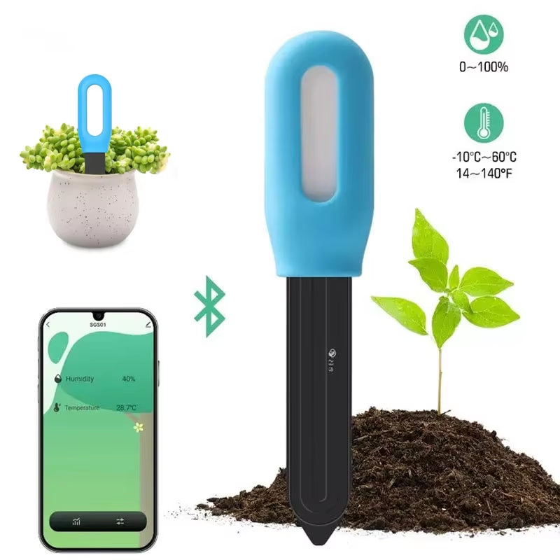 Tuya Zigbee Soil Sensor Humidity Temperature Moisture Detector Smart Life Home Assistant Real Time Monitor for Plant Garden