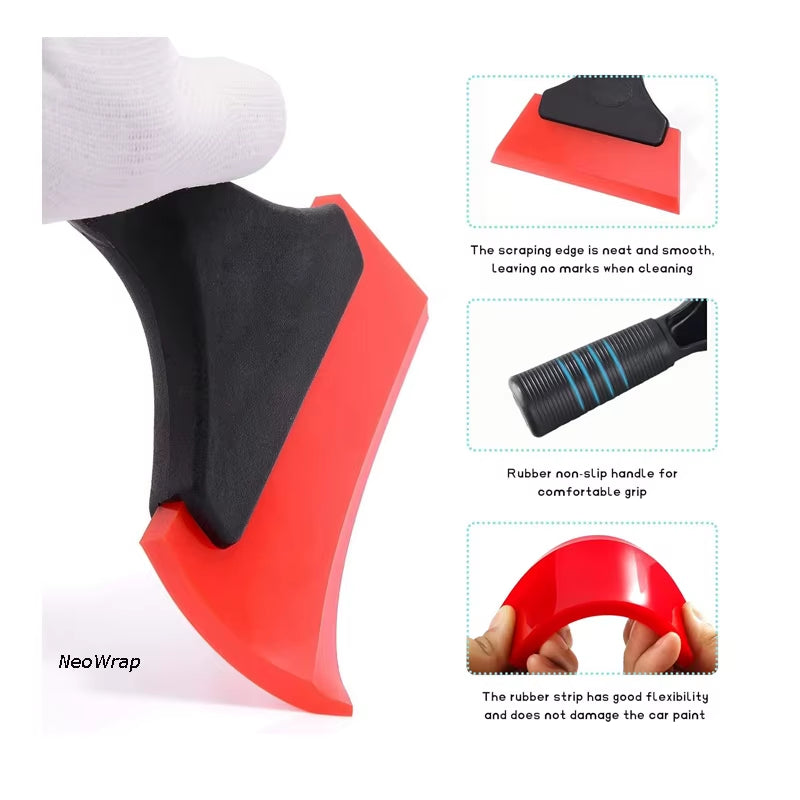 3. Ergonomic handle glass cleaner squeegee for water dirt removal – Faizoq